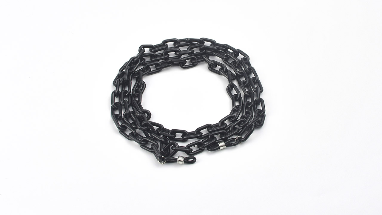 Cadena de acetato fina - negra
