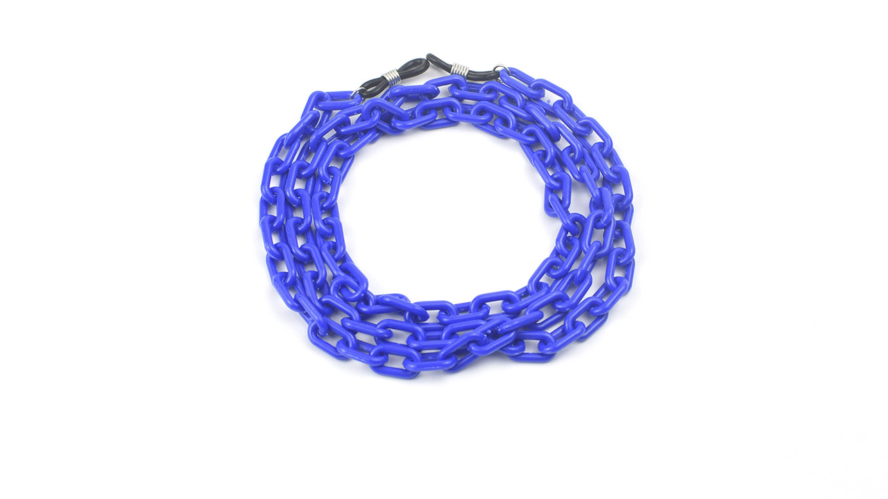Cadena de acetato fina - azul