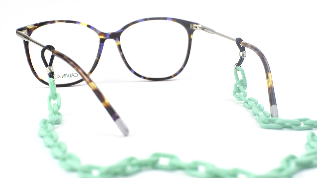 Cadena de acetato fina - verde
