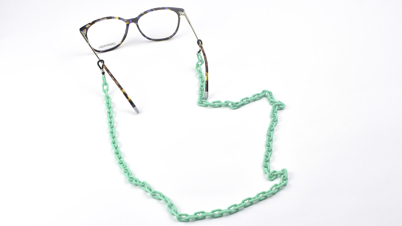 Cadena de acetato fina - verde