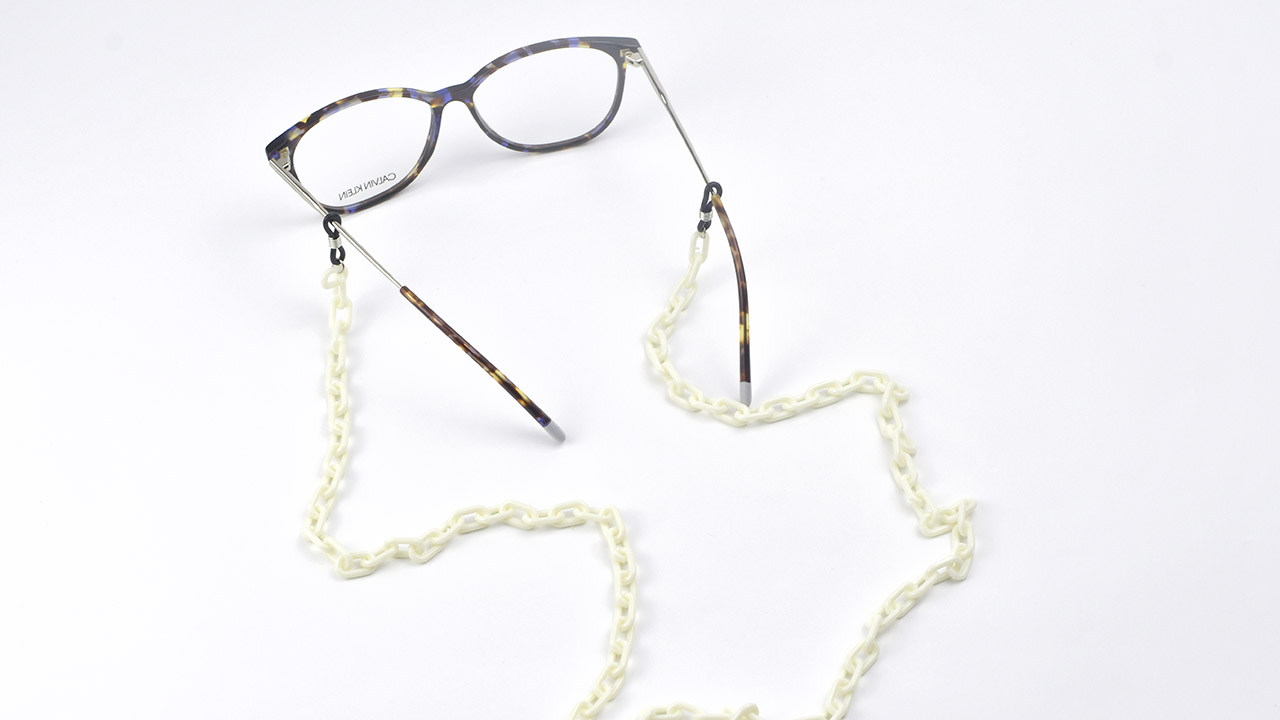 Cadena de acetato fina - natural